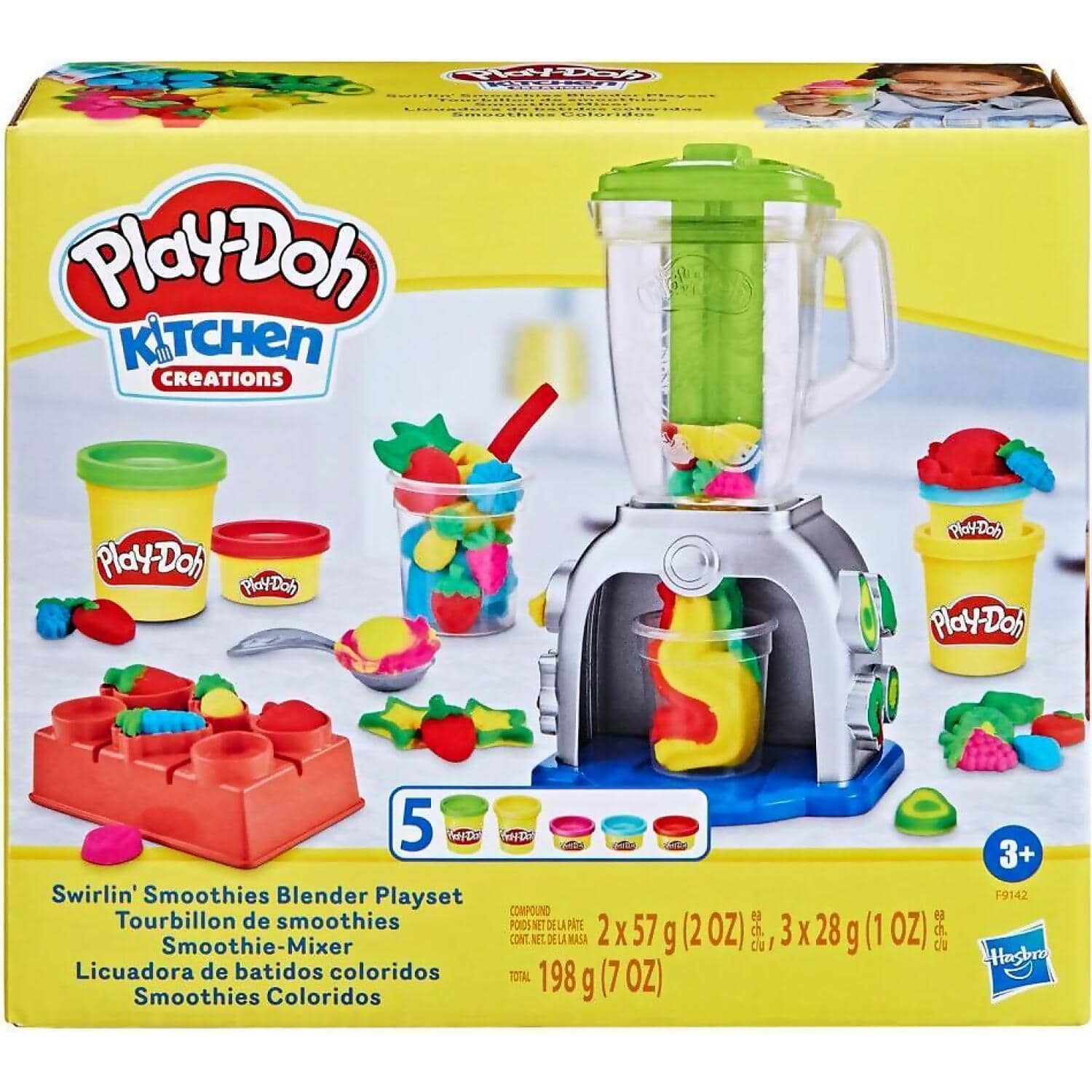 Play-Doh - Swirlin Smoothies Toy Blender Playset Play Kitchen Toys For Kids Age 3+ - Hasbro