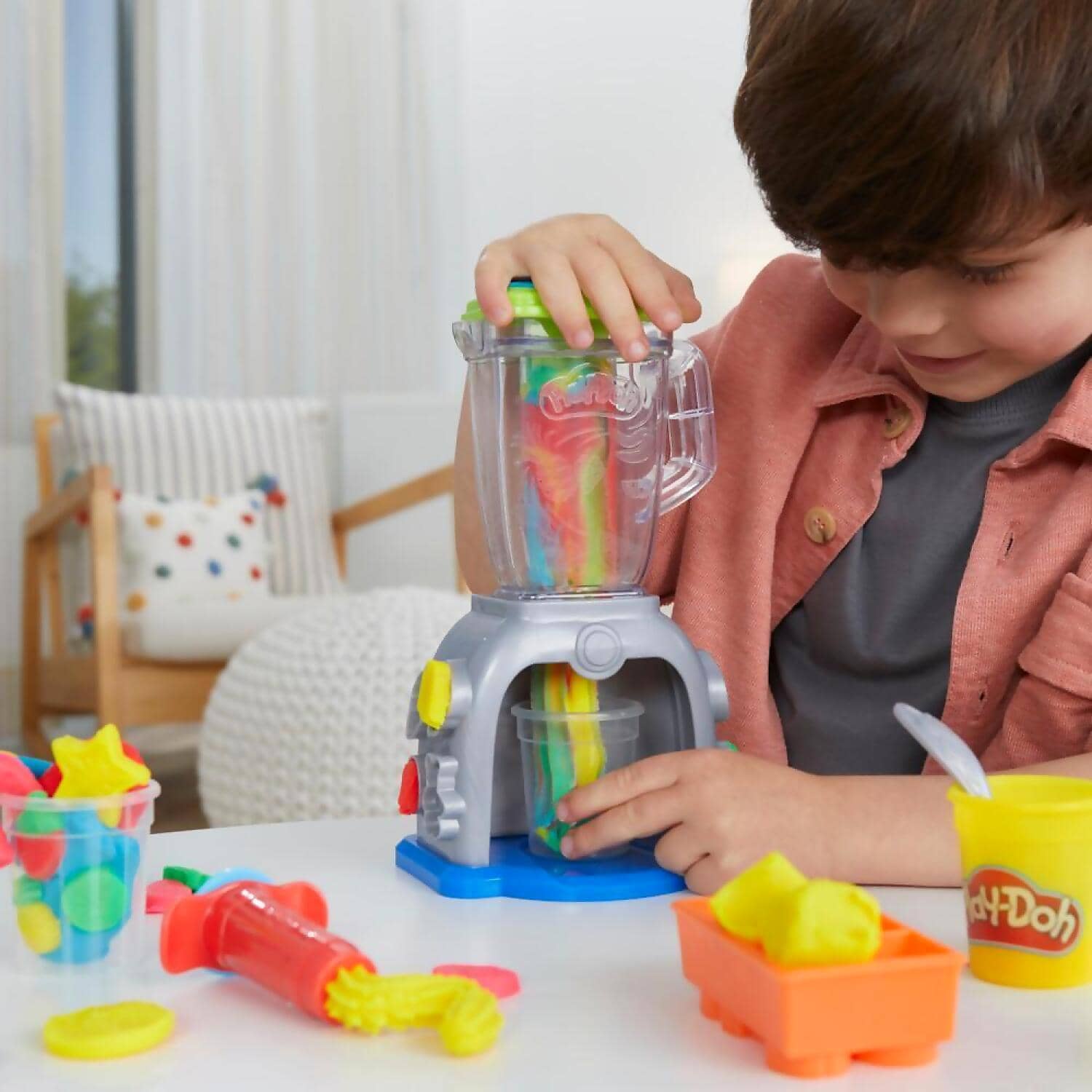 Play-Doh - Swirlin Smoothies Toy Blender Playset Play Kitchen Toys For Kids Age 3+ - Hasbro