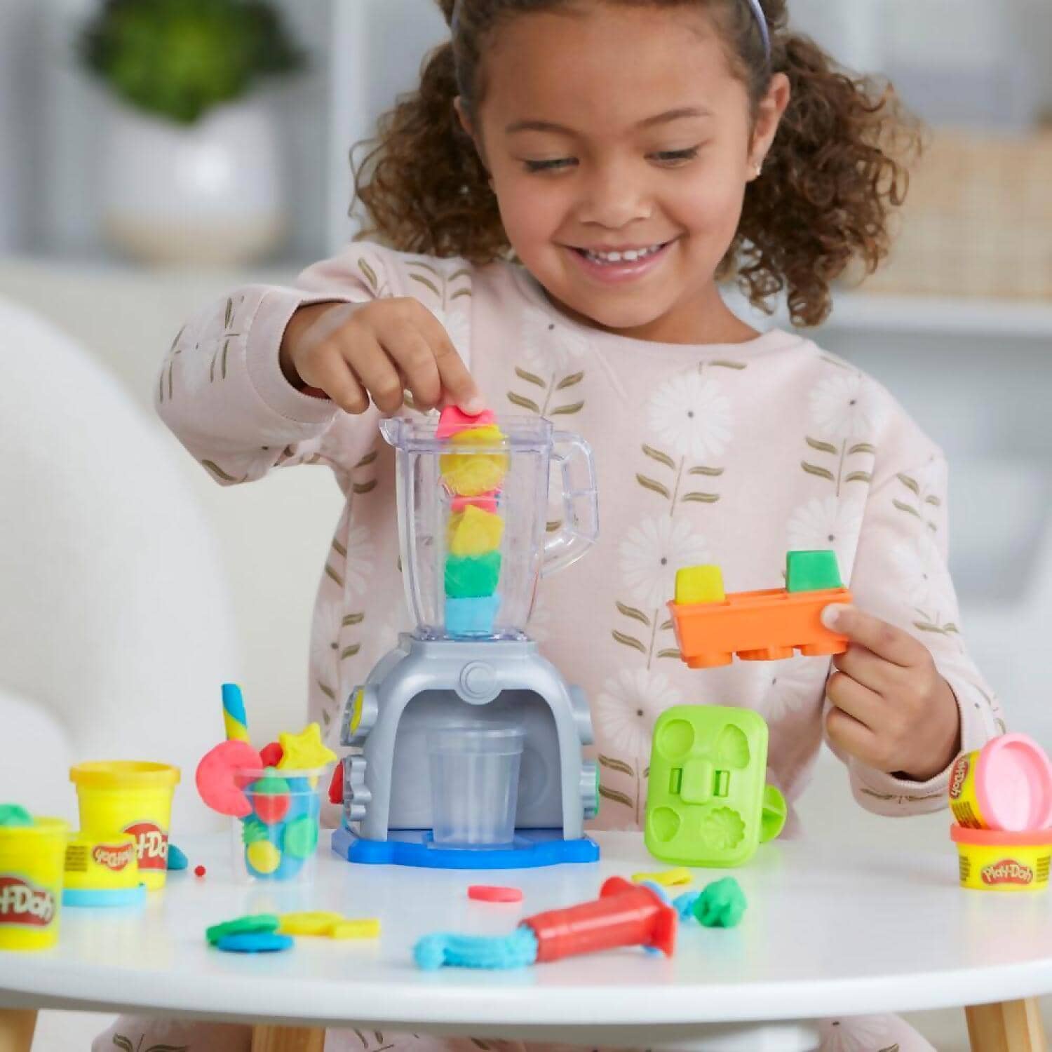 Play-Doh - Swirlin Smoothies Toy Blender Playset Play Kitchen Toys For Kids Age 3+ - Hasbro