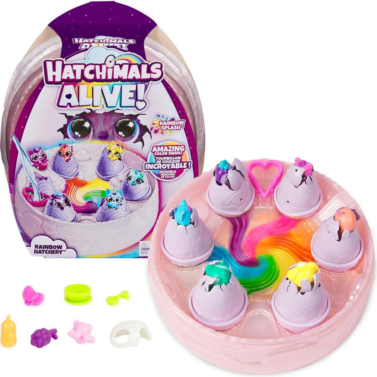 Hatchimals - Alive - Rainbow Hatchery Toy With 6 Mini Figures