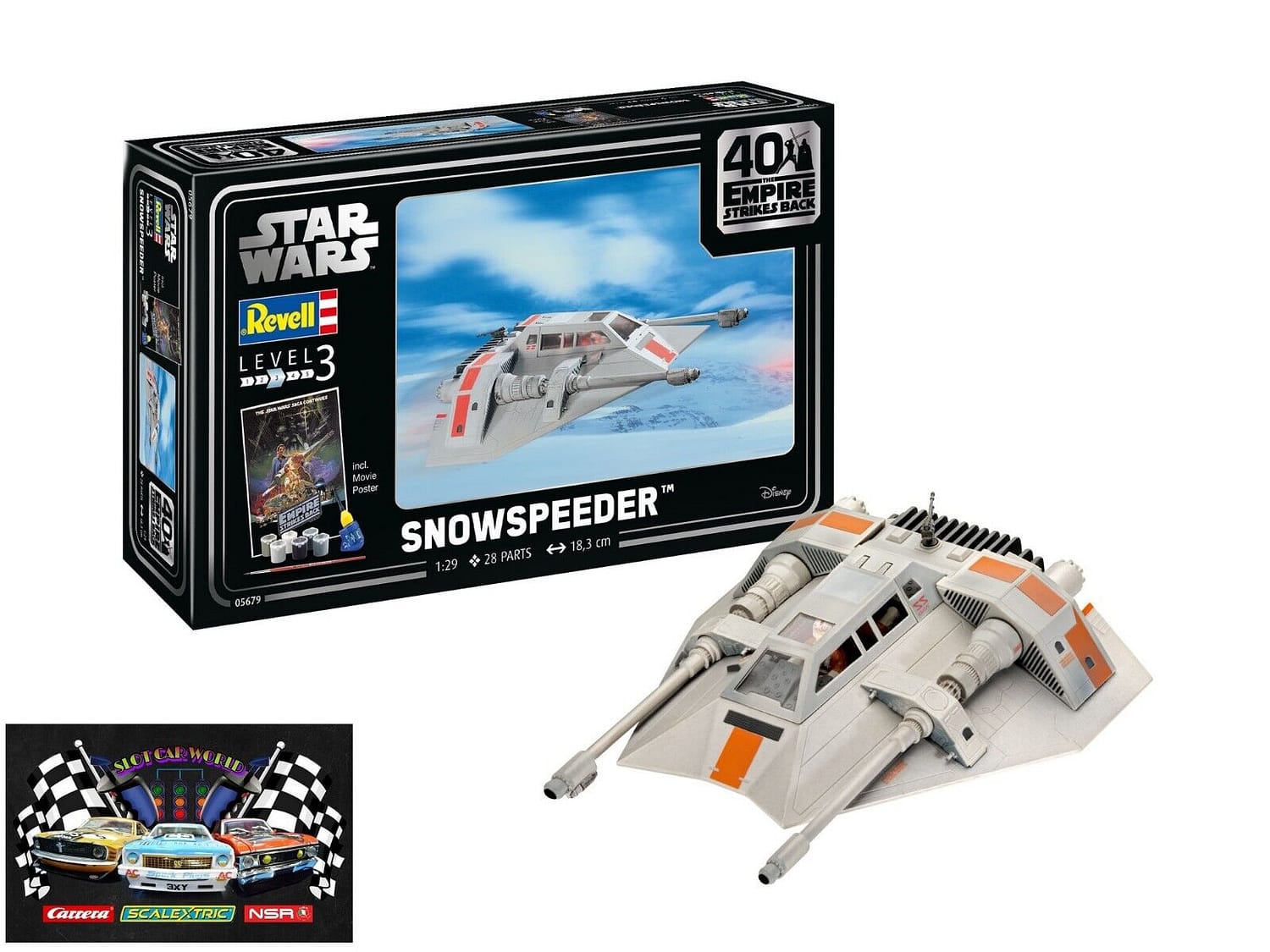REVELL - STAR WARS 1:29 EMPIRE STRIKES BACK SNOWSPEEDER GIFTSET KIT 05679