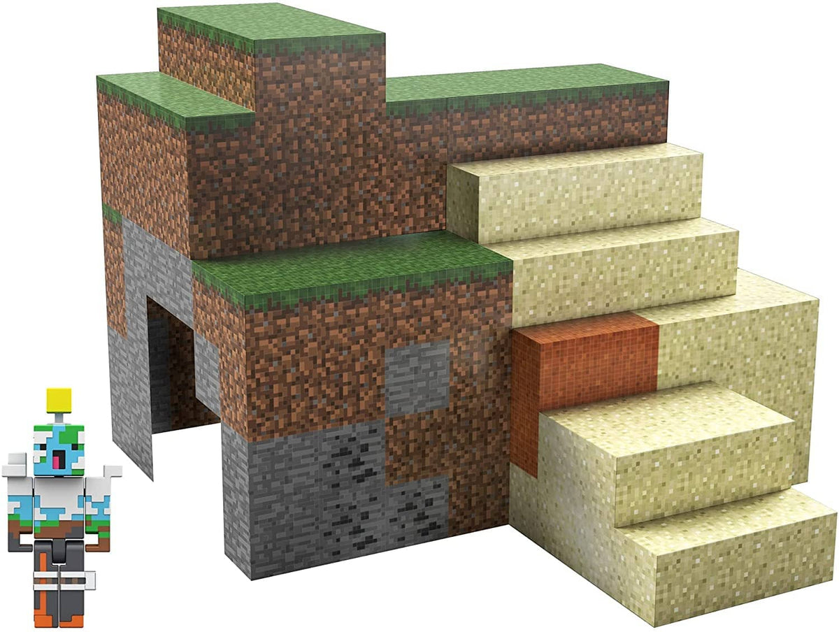 Minecraft - Overworld Protector Playset Including Accessories & Blocks Playset