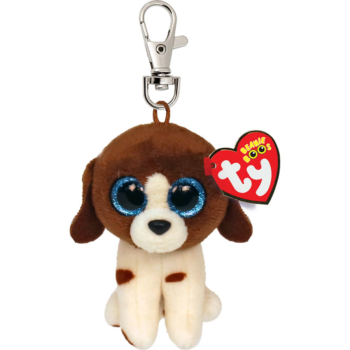 Ty - Beanie Boos - Clip On - Muddles Brown & White Dog 10cm
