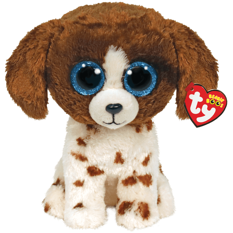 Ty - Beanie Boos - Muddles - Brown And White Dog 23cm Medium