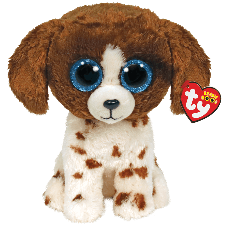 Ty - Beanie Boos - Muddles - Brown And White Dog 15cm Small