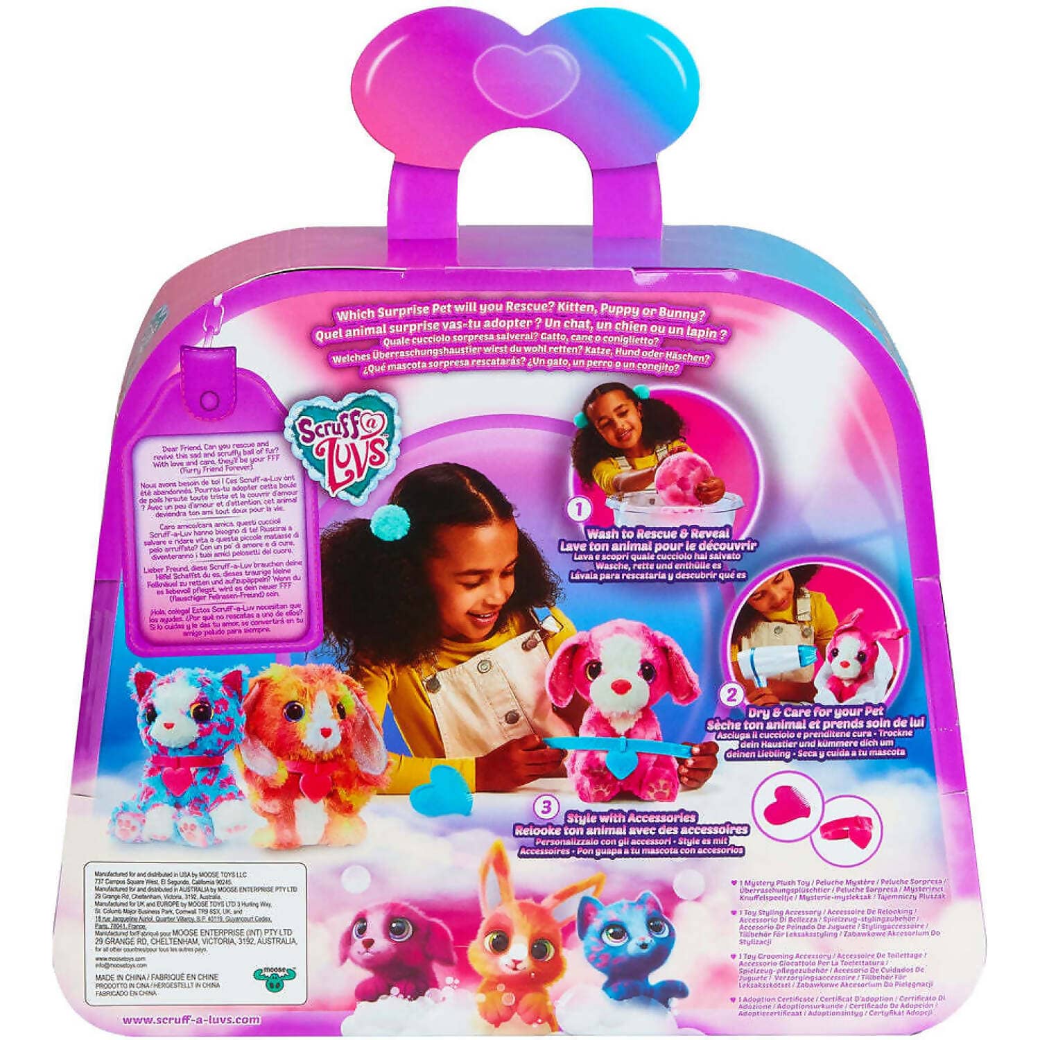 Little Live Pets - Scruff a Luvs Neon Pets - Puppy or Kitty or Bunny