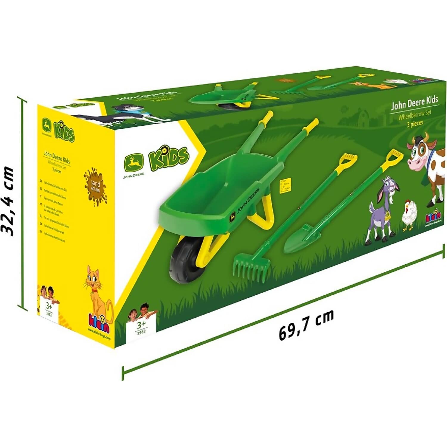 John Deere - Kids - Wheelbarrow Set 78cm - Tomy