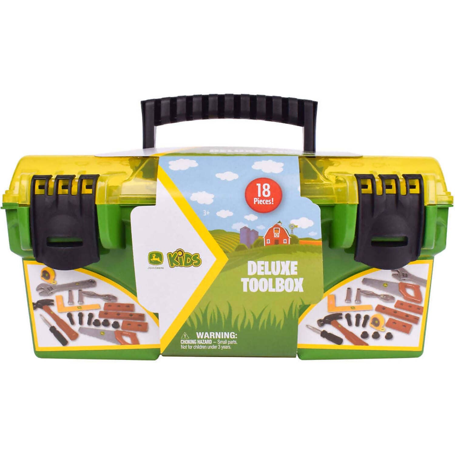 John Deere - Kids - Deluxe Tool Box With Tools 18pc - Tomy