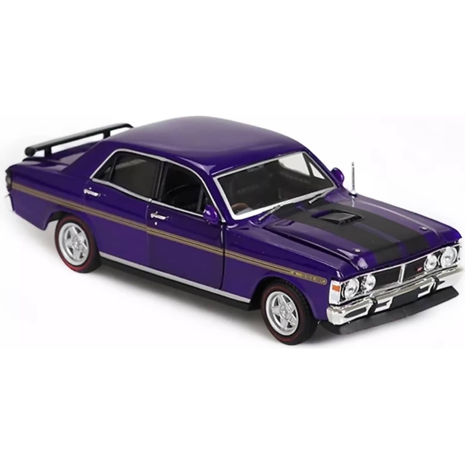 DDA COLLECTIBLES - 1:32 SCALE - FORD FALCON XY GTHO PHASE III - PURPLE WITH GOLD STRIPE - DIECAST MODEL