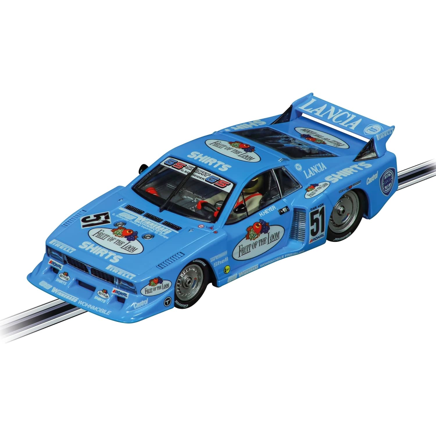 CARRERA - EVOLUTION 1:32 - LANCIA BETA MONTECARLO TURBO FRUIT OF THE LOOM NO.51 - SLOT CAR ALSO SUITS SCALEXTRIC