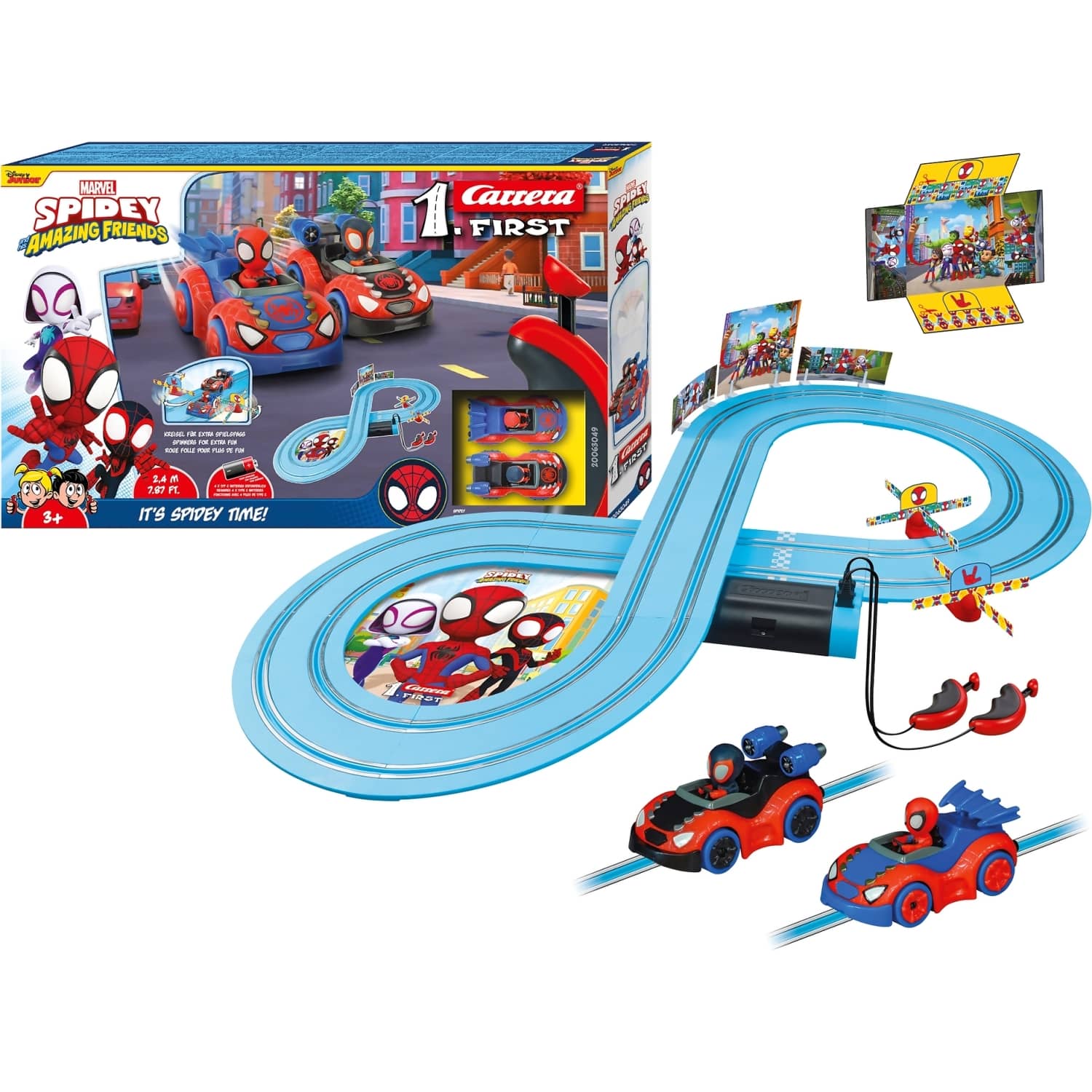 CARRERA - FIRST - SPIDEY - ITS SPIDEY TIME! - SLOT CAR TRACK SET