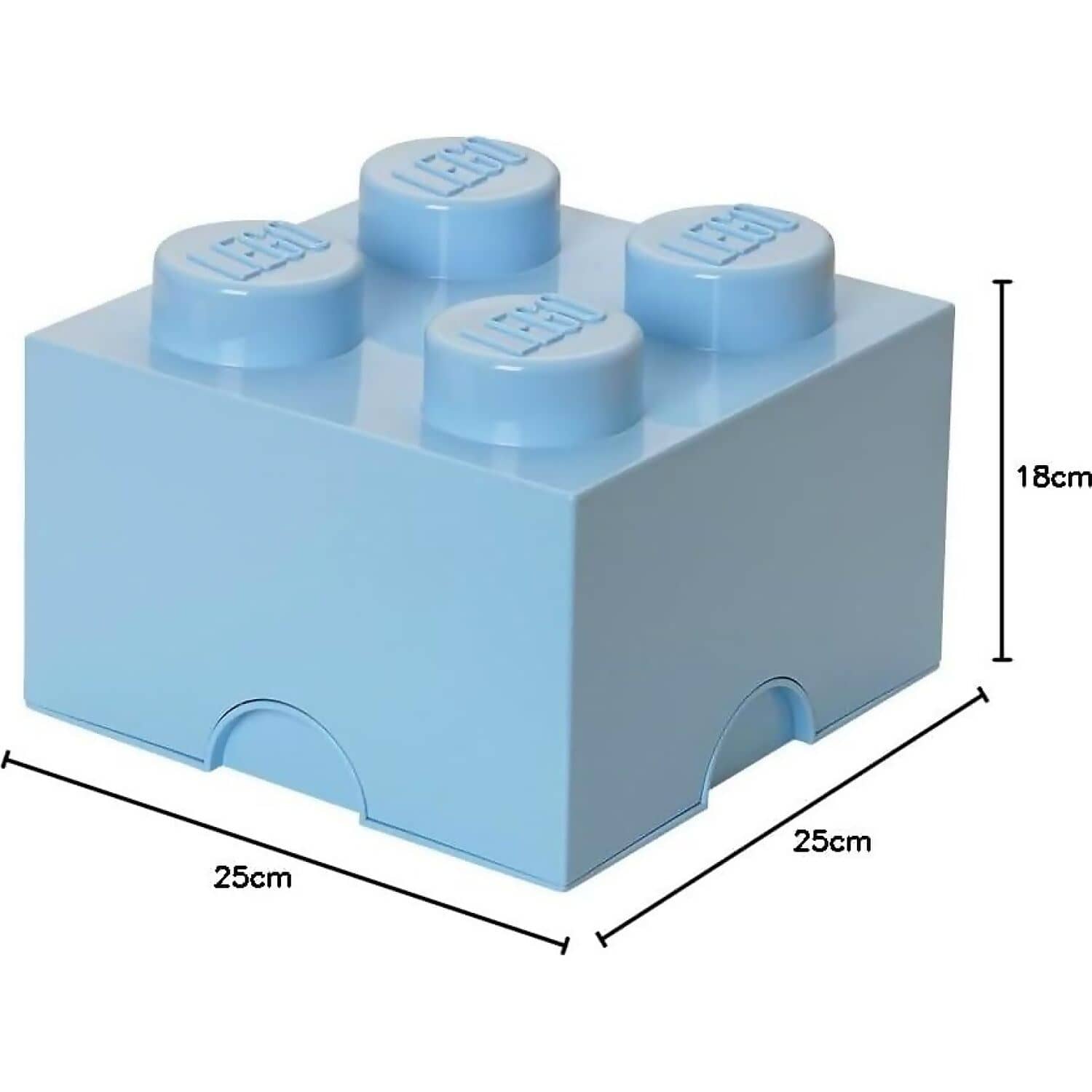 LEGO® Storage Brick 4 Studs Light Royal Blue - Room Copenhagen