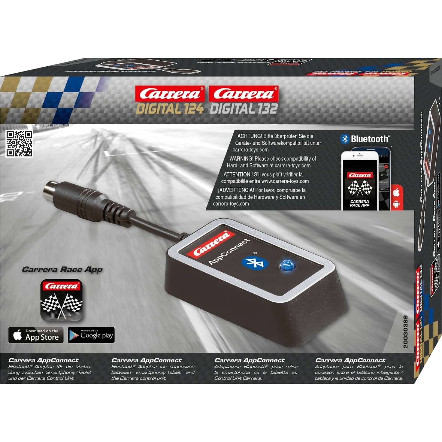CARRERA - DIGITAL 1:32 ACCESSORIES - BLUETOOTH CARRERA APPCONNECT TRACK YOUR LAP TIMES - SLOT CAR TRACK ACCESSORIES ALSO SUITS 1:24