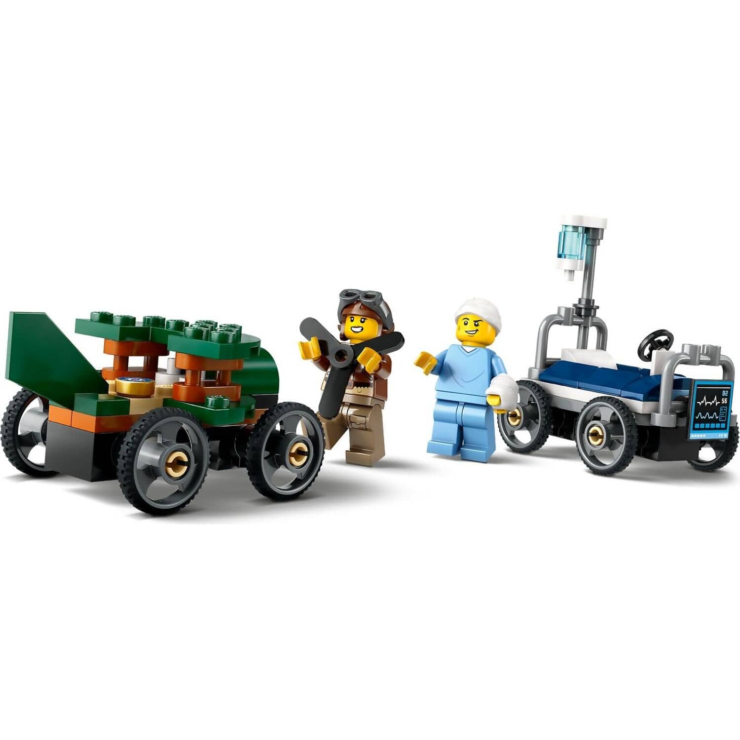 LEGO® 60459 Airplane Vs. Hospital Bed Race Car Pack - City