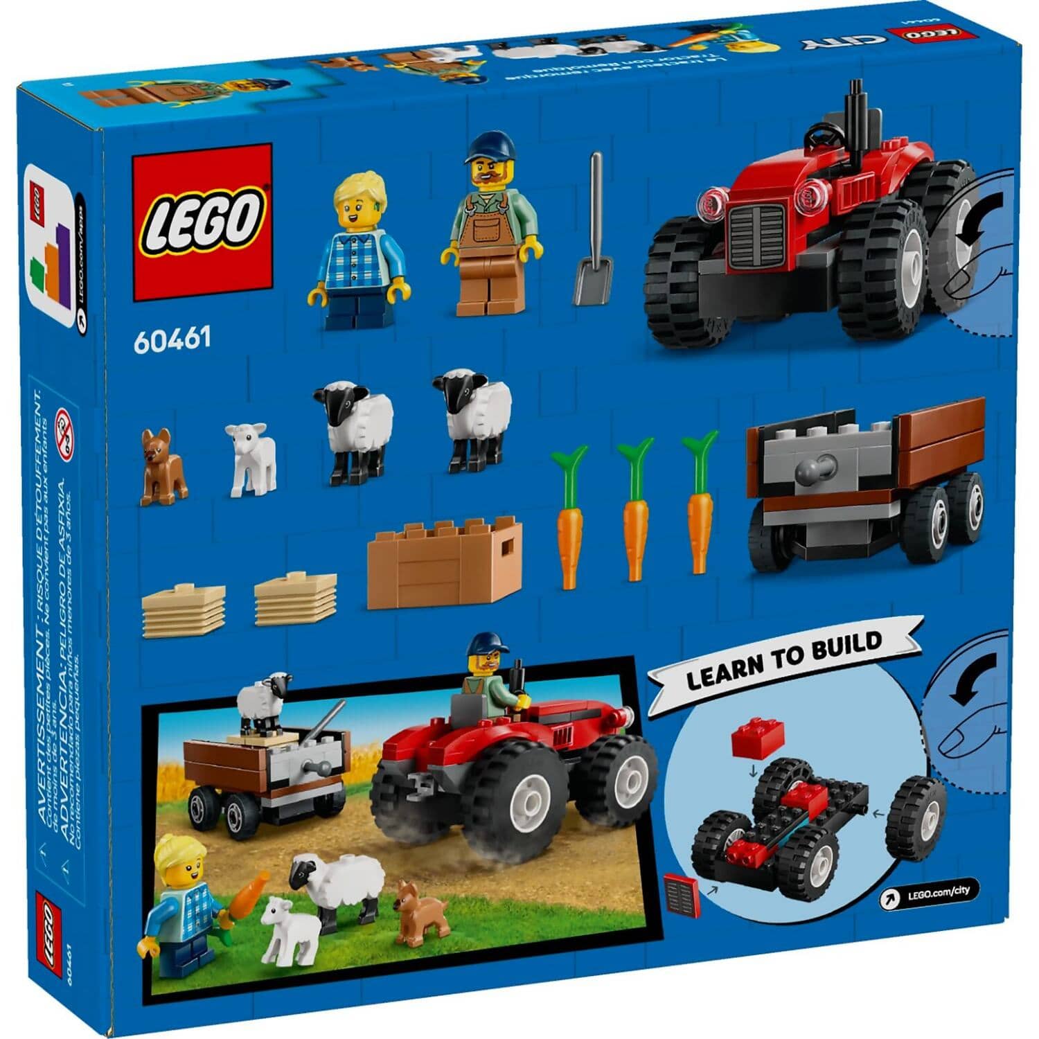 LEGO® 60461 Red Farm Tractor With Trailer & Sheep - City 4+