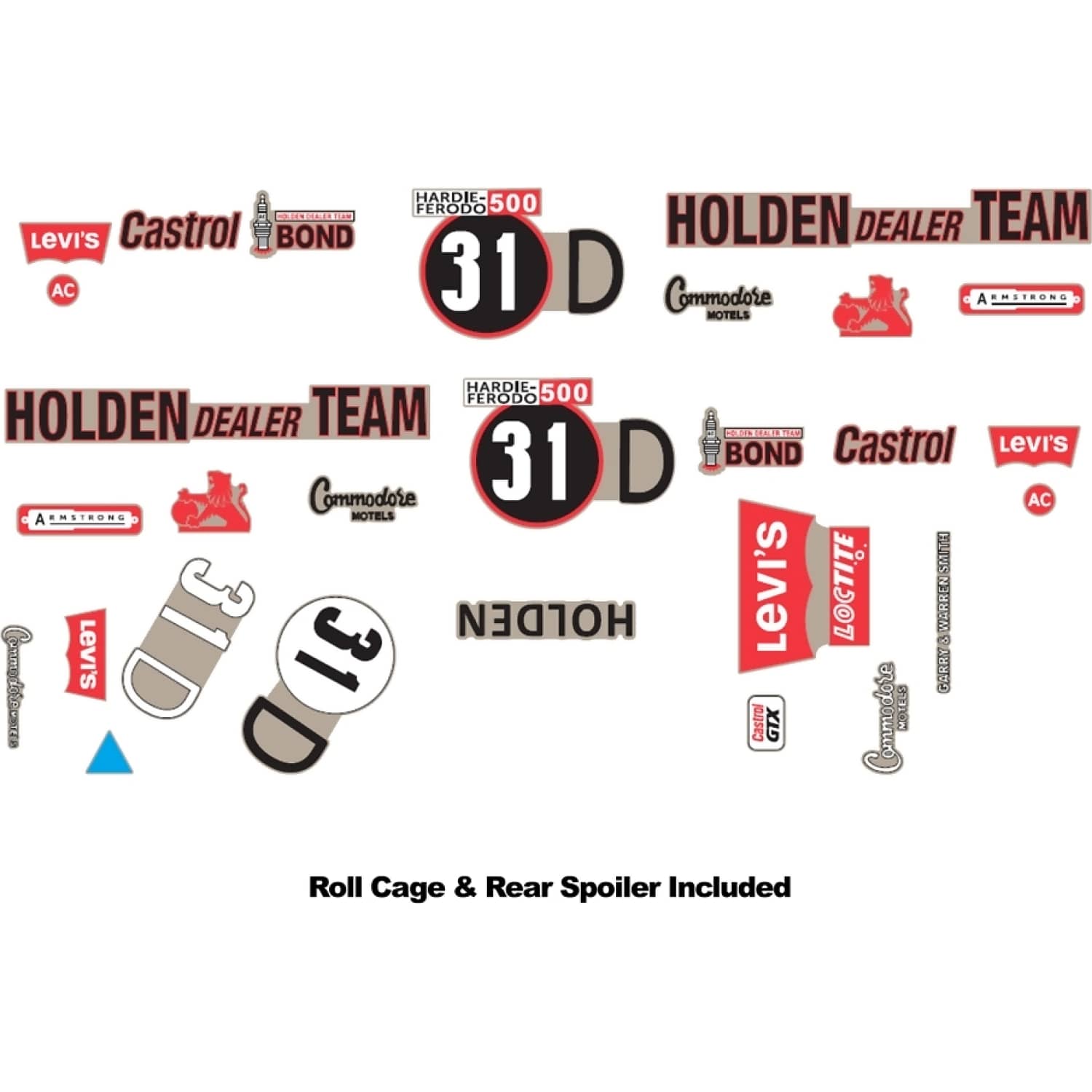 DDA COLLECTIBLES - 1:24 SCALE - #31D LC HOLDEN TORANA BATHURST DECAL KIT - DIECAST MODEL ACCESSORY