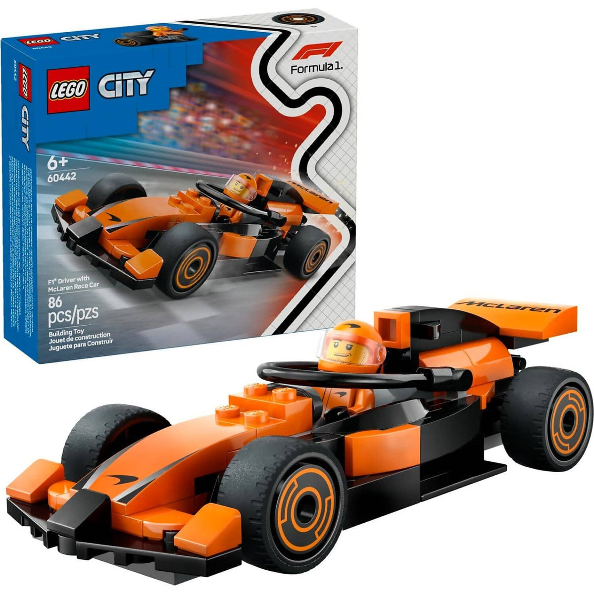LEGO® 60442 F1 Driver with McLaren Race Car - City