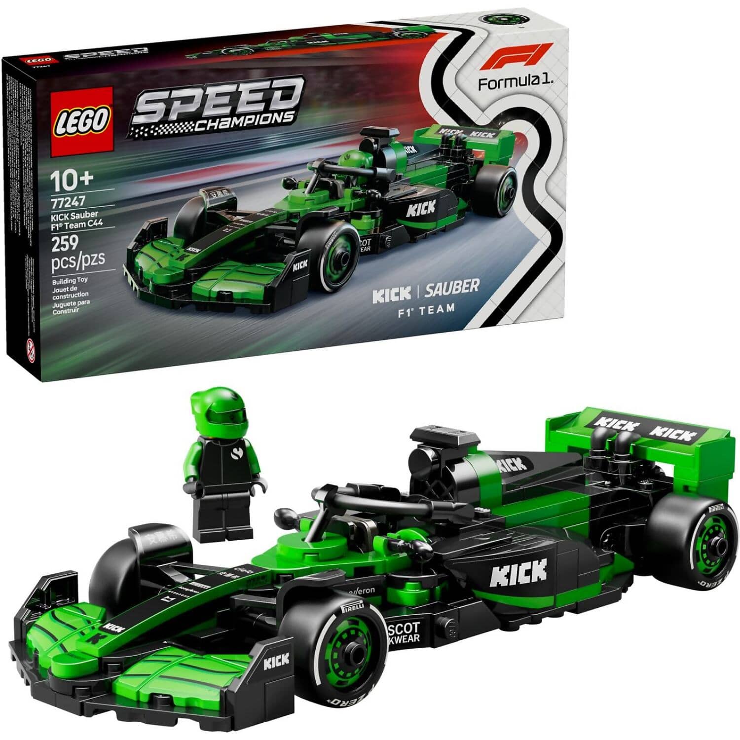 LEGO® 77247 KICK Sauber F1 Team C44 Race Car - Speed Champions