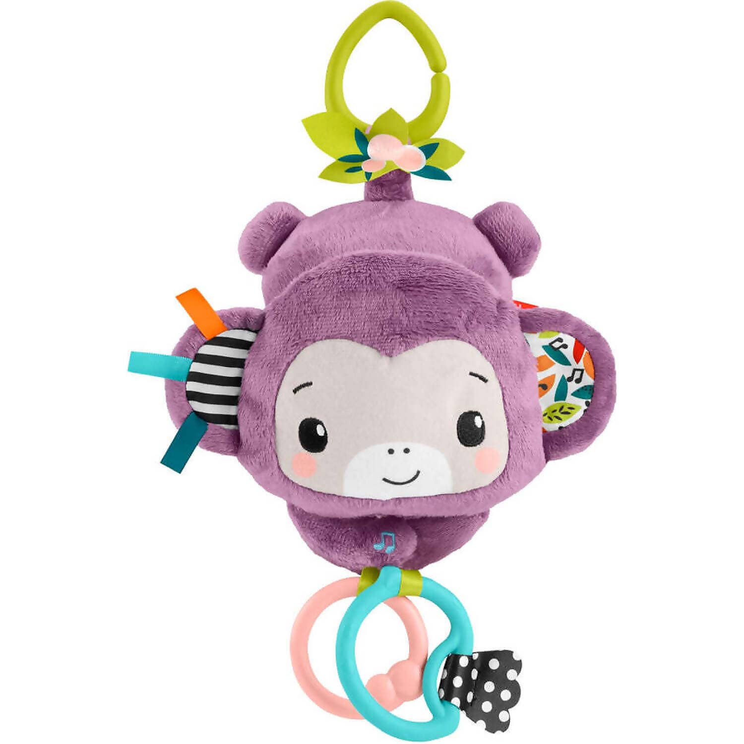 Fisher-Price - Sing & Go Purple Monkey Stroller Toy - Mattel