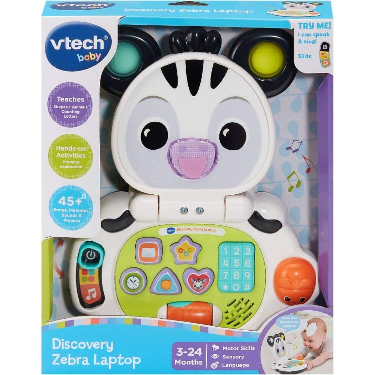 VTech - Baby - Discovery Zebra Laptop