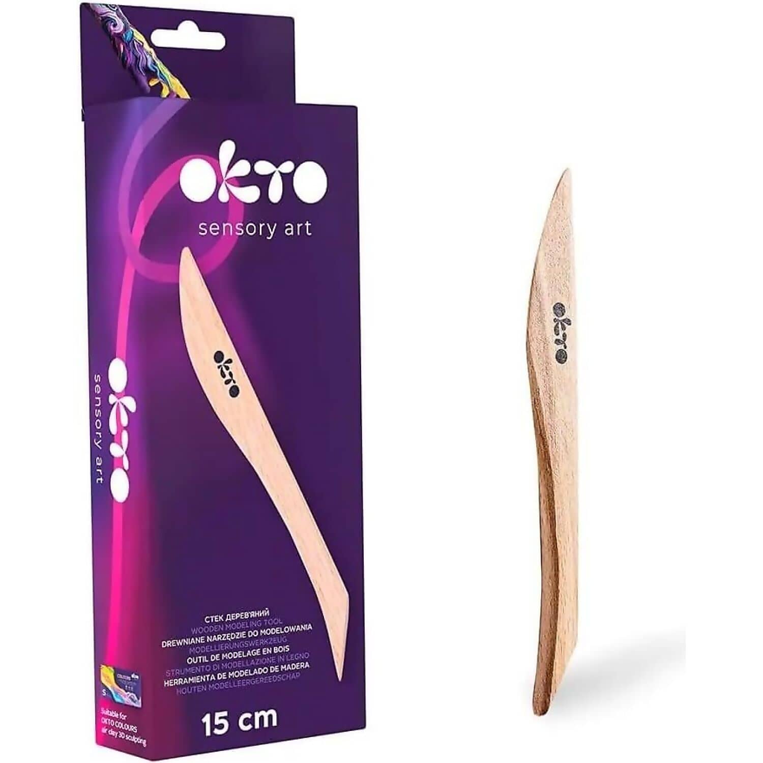 OKTO - Sensory Art - 15cm Wooden Modeling Tool