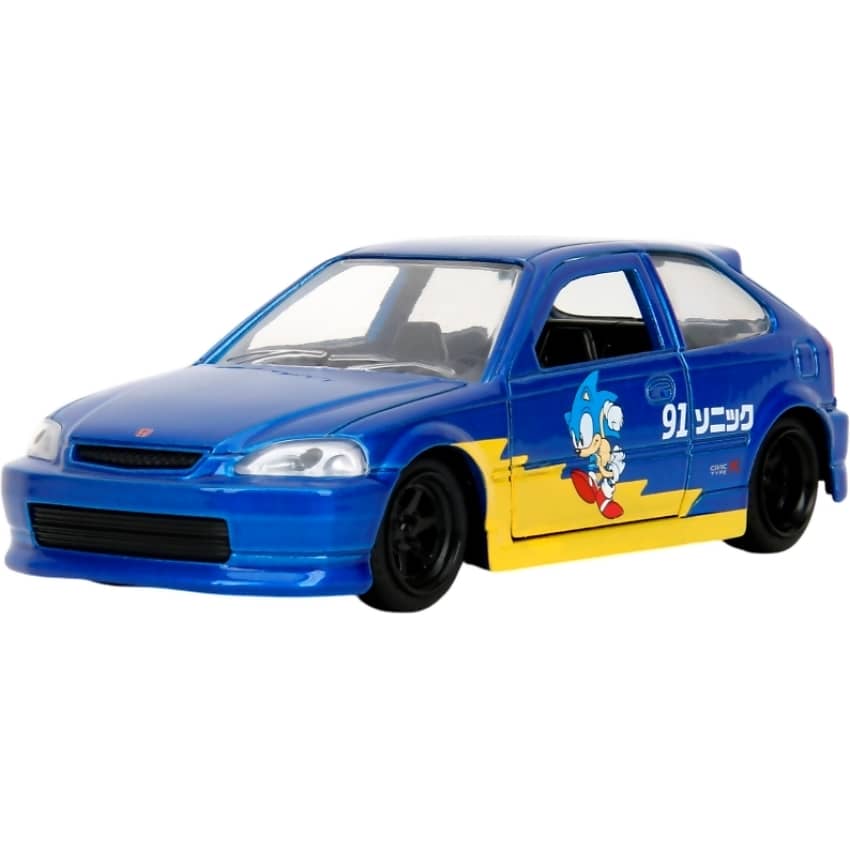 JADA TOYS - SONIC THE HEDGEHOG 1997 HONDA CIVIC TYPE-R 1:32 SCALE DIECAST VEHICLE