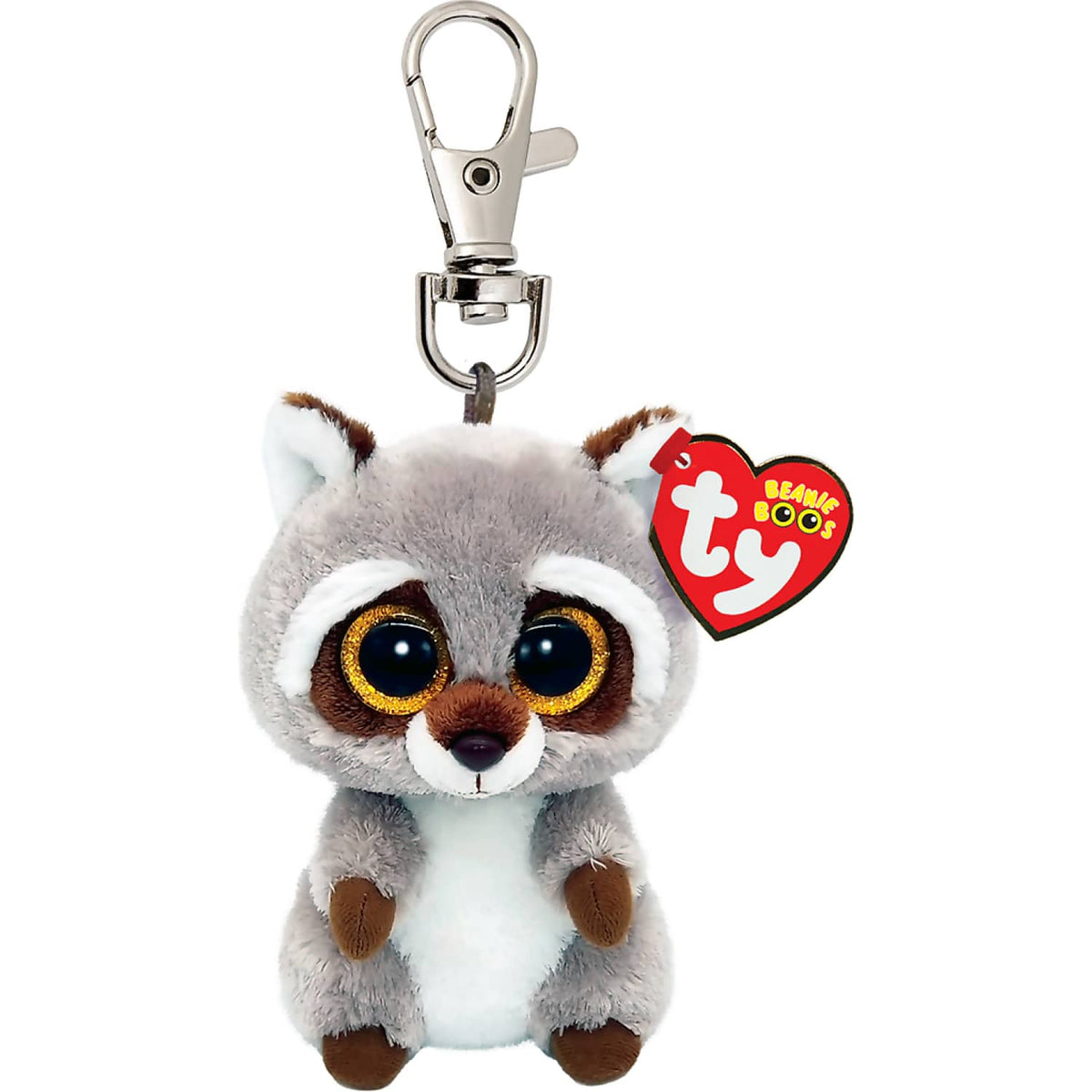 Ty - Beanie Boos - Clip On - Oakie Gray Raccoon 10cm