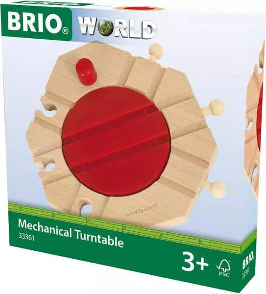 BRIO World - Wooden Train Tracks Mechanical Turntable