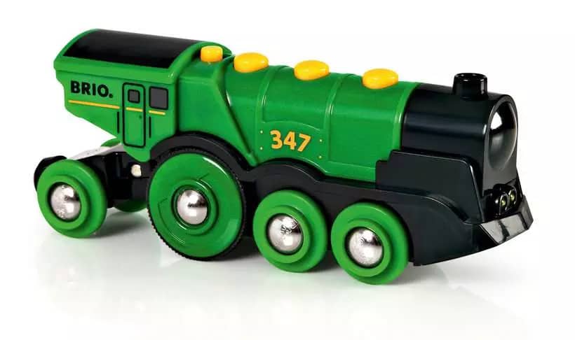 BRIO World - Big Green Action Locomotive Train