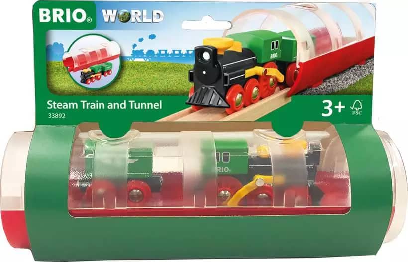 BRIO World - Steam Train & Tunnel 3pce