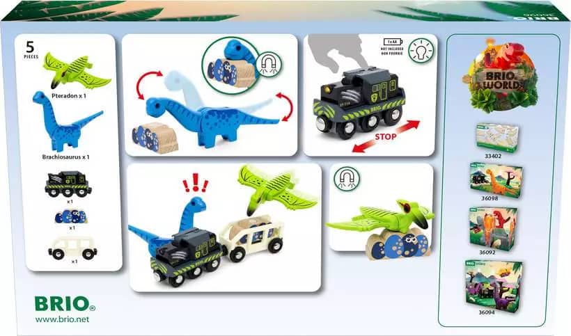 BRIO World - Dinosaur Battery Train 5pce