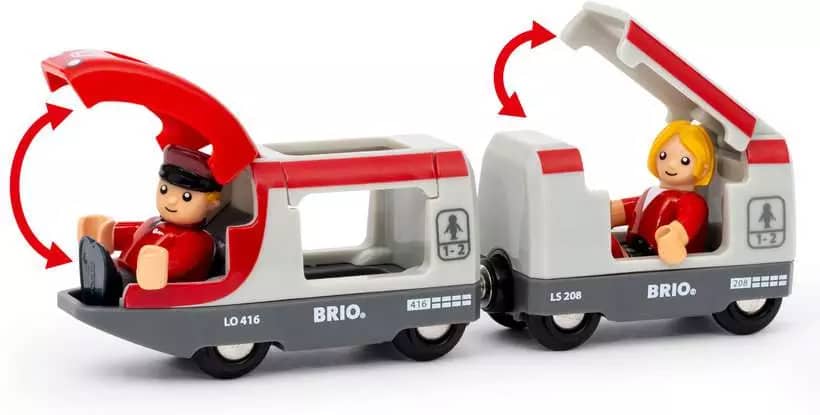 BRIO World - Wooden Train Set Starter Travel Train Set 22pce