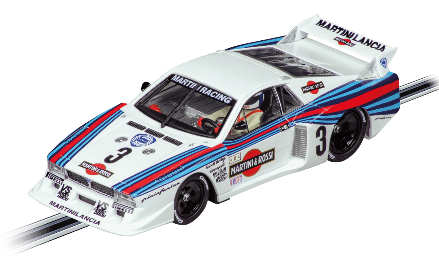 CARRERA - EVOLUTION 1:32 - LANCIA BETA MONTECARLO TURBO LANCIA MARTINI RACING NO.3 DAYTONA 1981 - SLOT CAR ALSO SUITS SCALEXTRIC