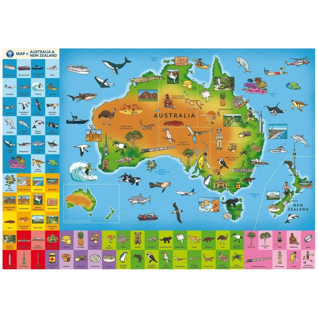 Orchard Toys - Map of Australia & New Zealand Jigsaw Puzzle 150 Pieces