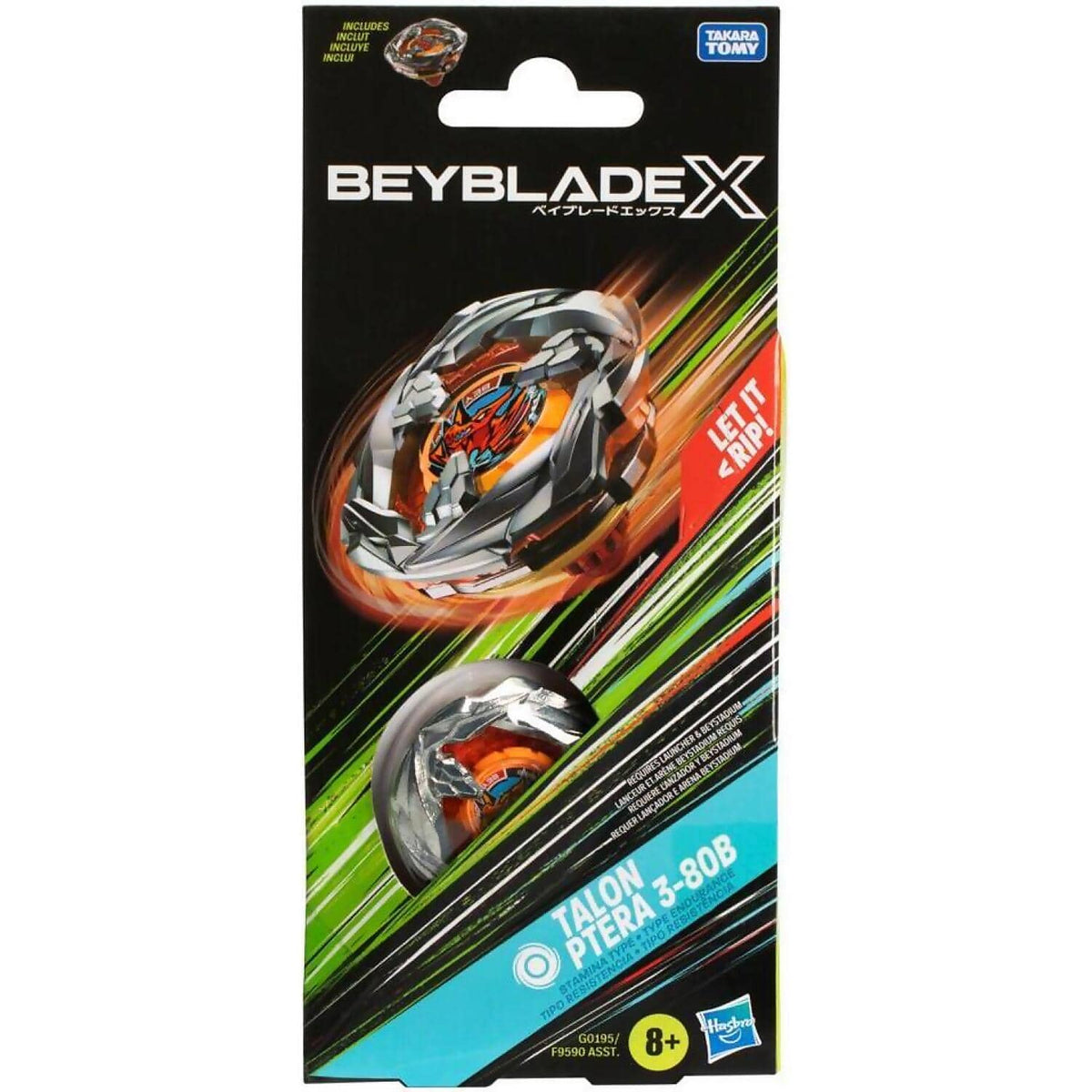 BEYBLADE X - Talon Ptera 3-80B Booster Pack Set With Stamina Type Top