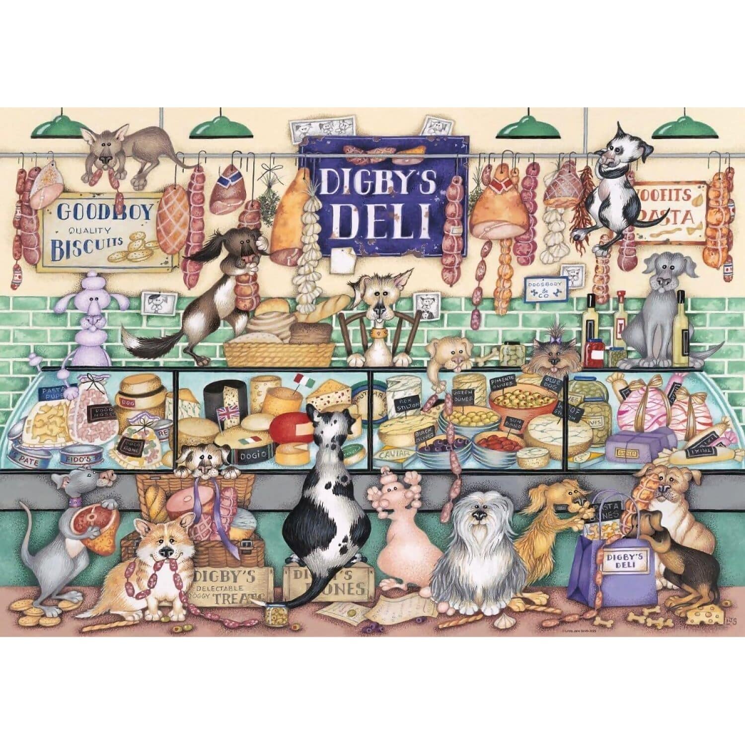 Ravensburger - Dapper Dog s No. 1: Digby s Deli Jigsaw Puzzle 1000pc