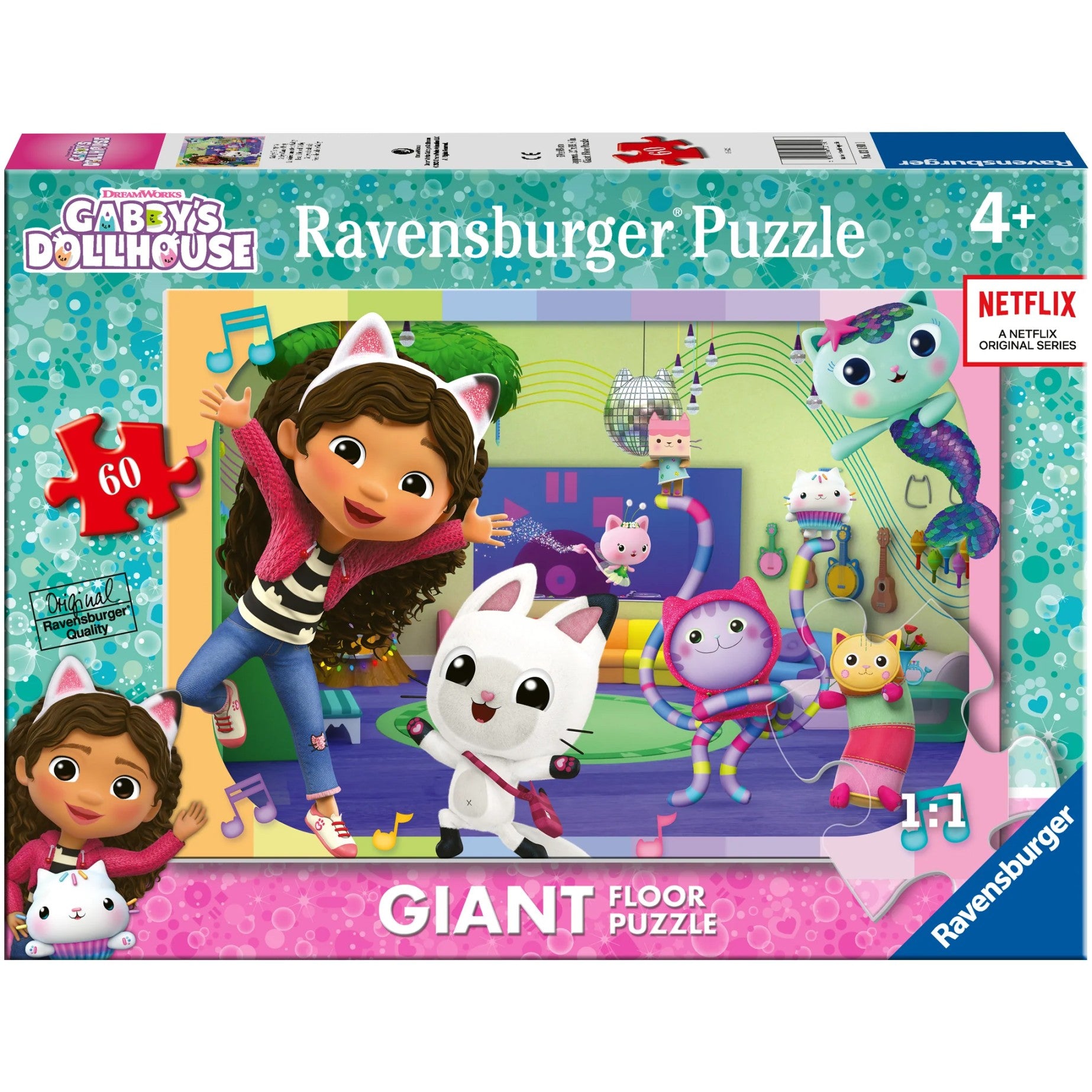 Ravensburger - Gabbys Dollhouse Giant Floor Puzzle 60 Pieces