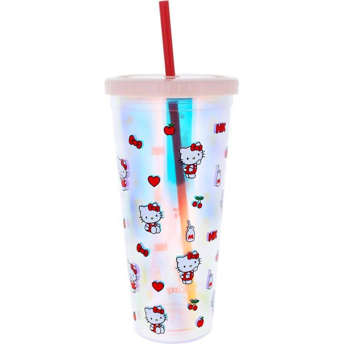 Hello Kitty - And Friends - Pretty In Pink 20cm Beaker & Straw - Jasnor