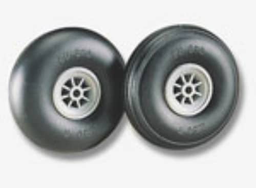 DUBRO - 2 1:4' TREADED WHEELS LIGHT 225TL