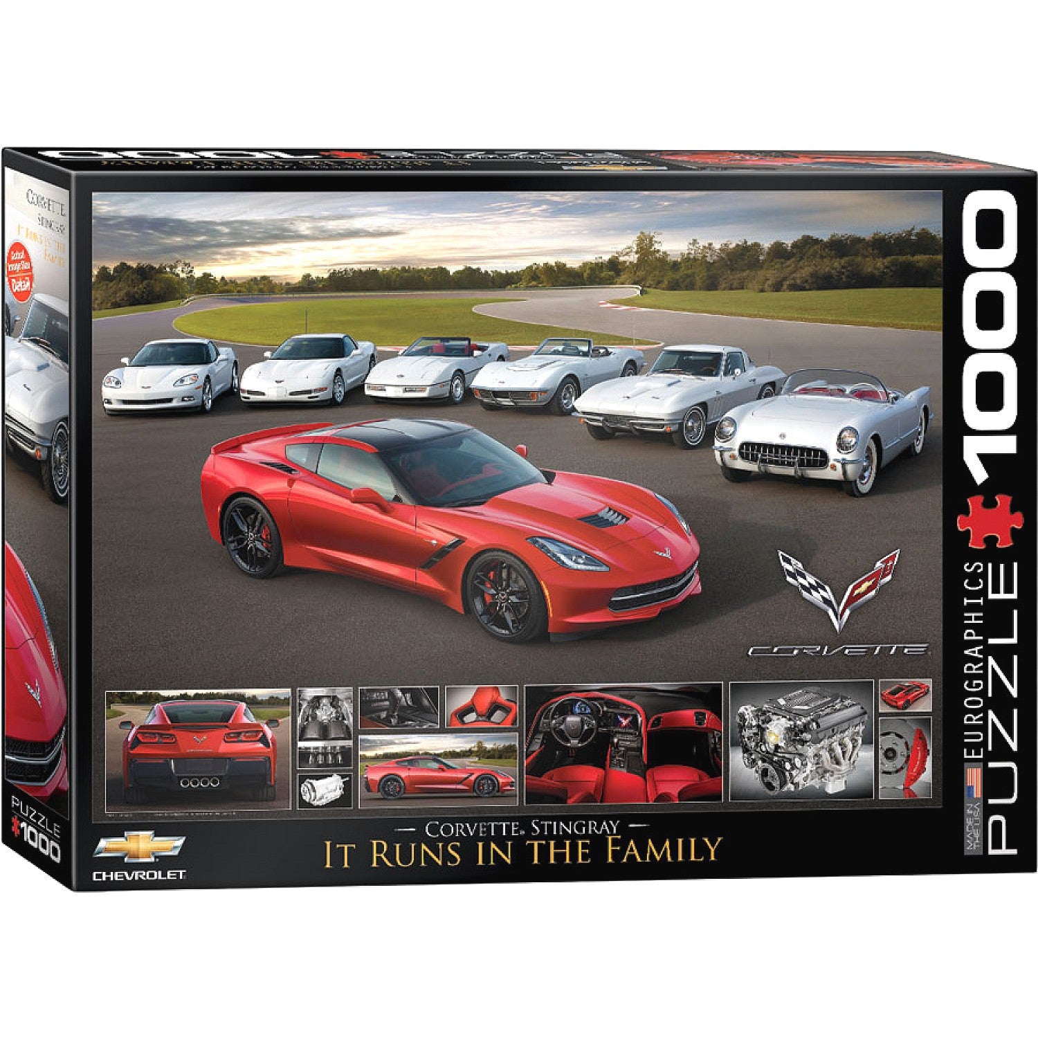 Eurographics - 2014 Corvette Stingray It Runs in the Family Jigsaw Puzzle 1000 Pieces