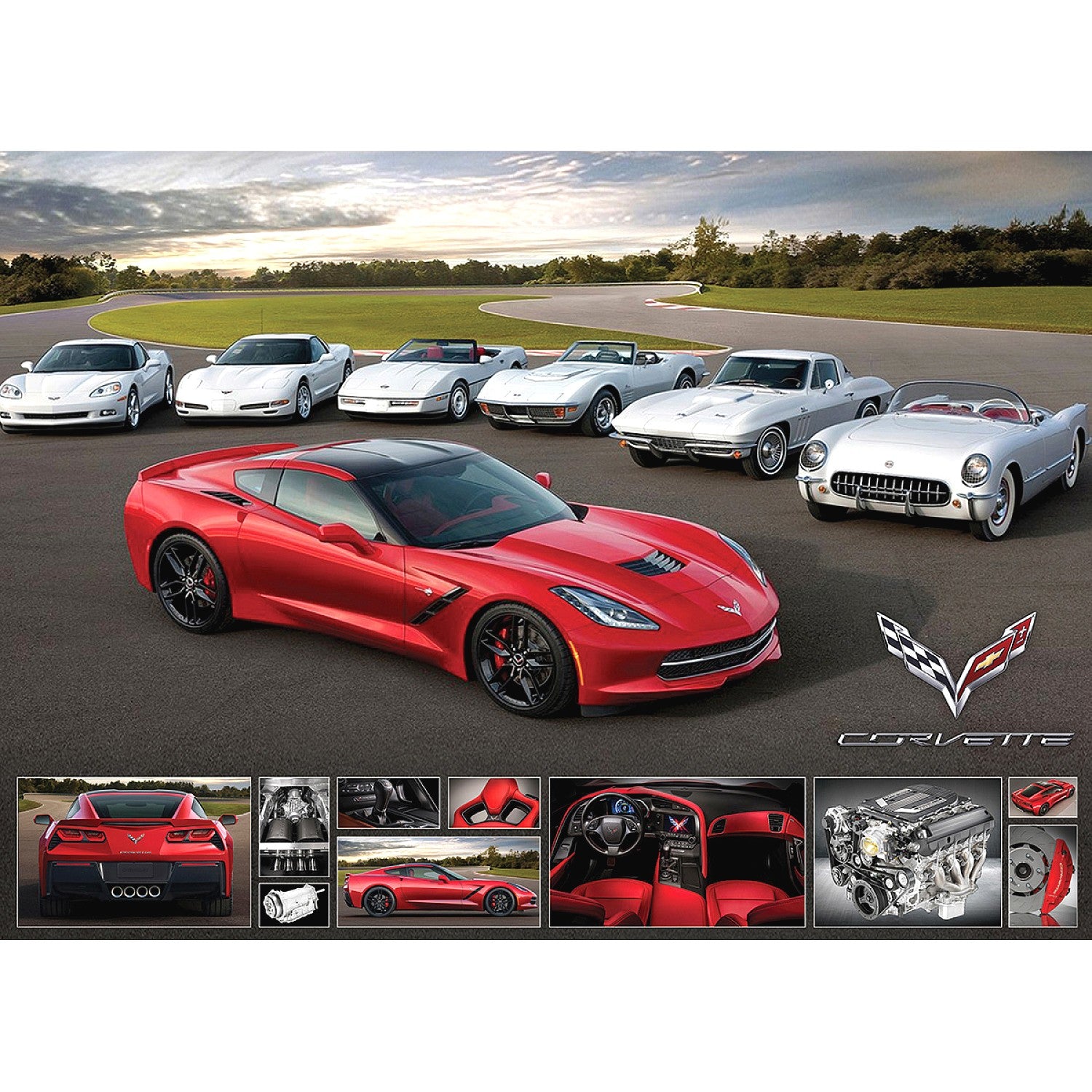 Eurographics - 2014 Corvette Stingray It Runs in the Family Jigsaw Puzzle 1000 Pieces
