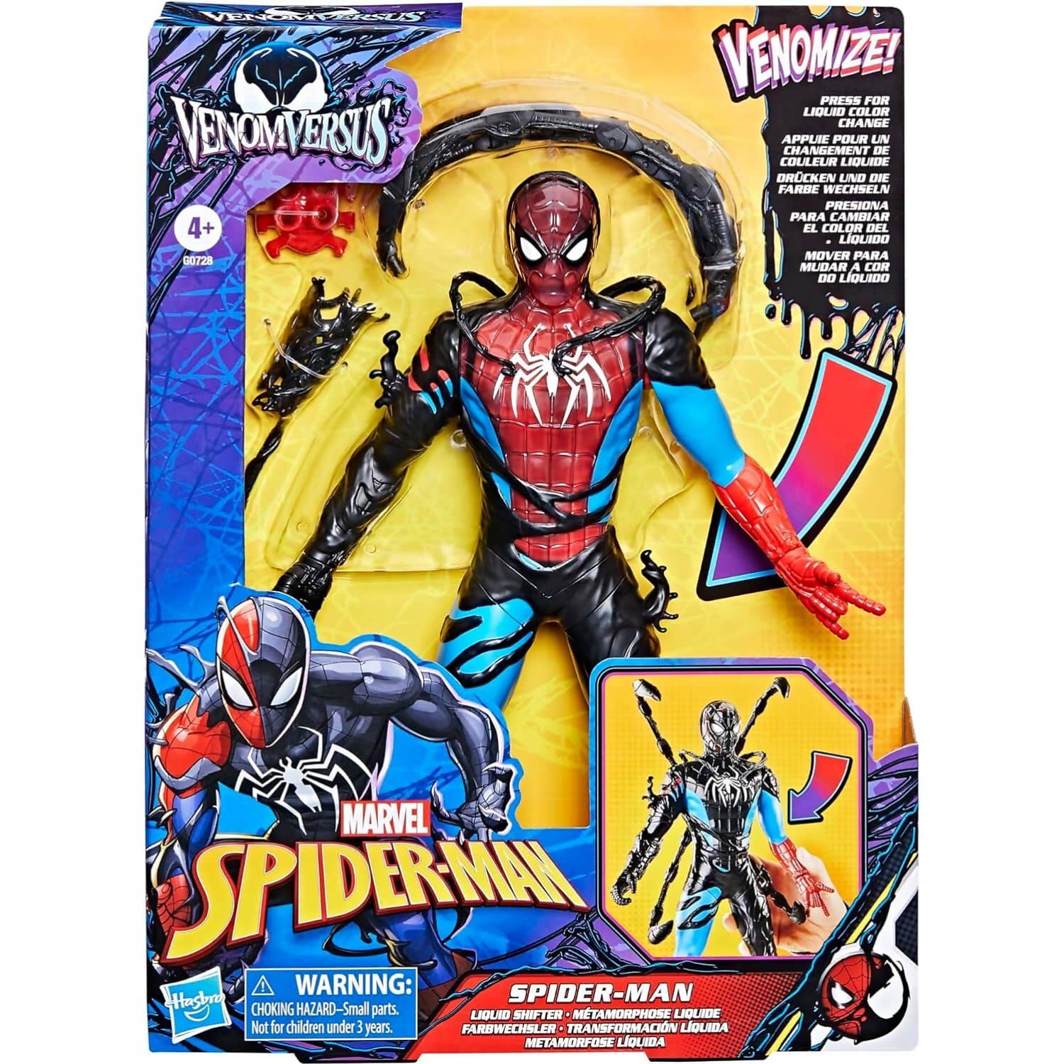 Marvel - Spider-Man - VenomVersus Spider-Man Liquid Shifter Colour Change 11-inch Action Figure - Hasbro