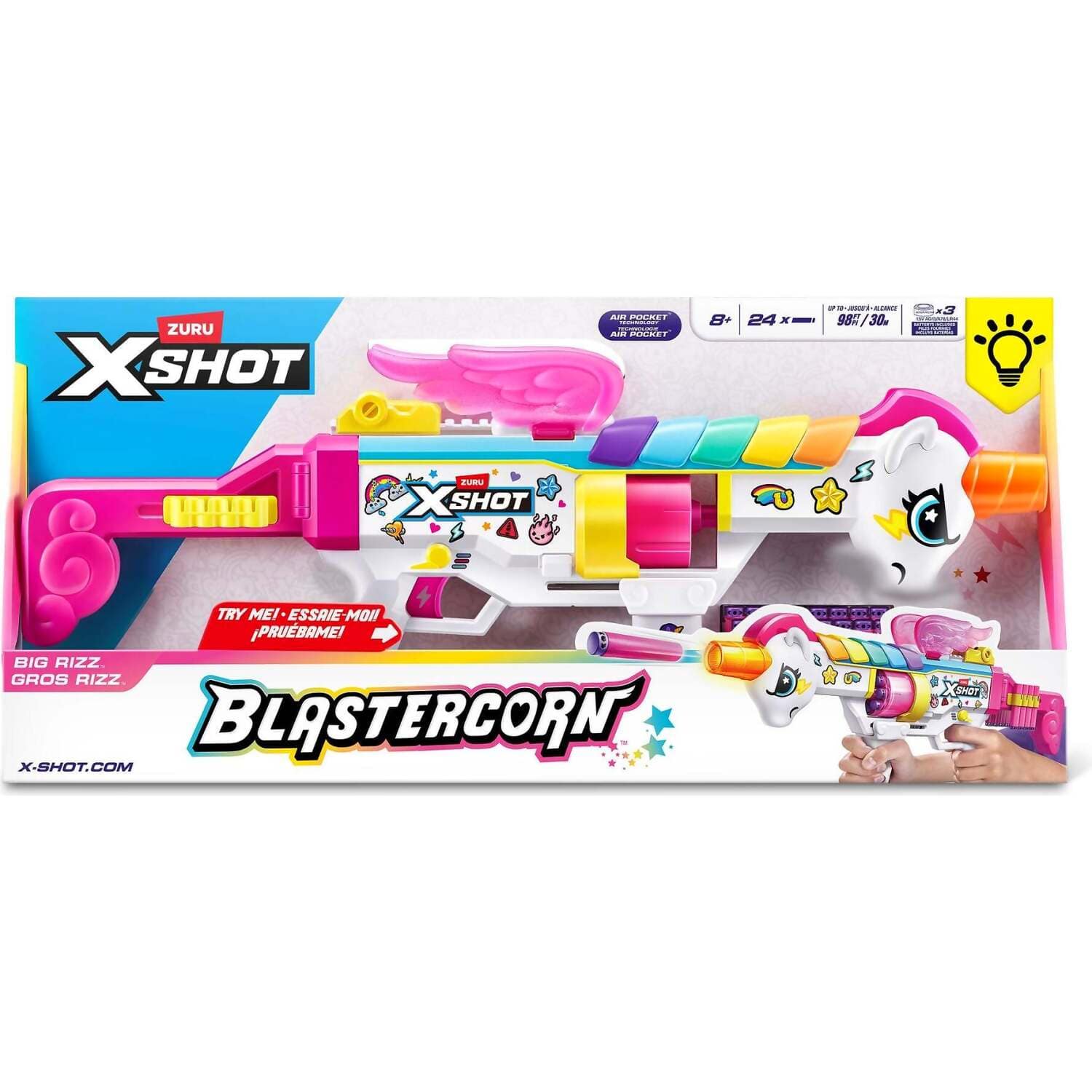 ZURU - X-Shot Blastercorn Big Rizz with 24 Darts
