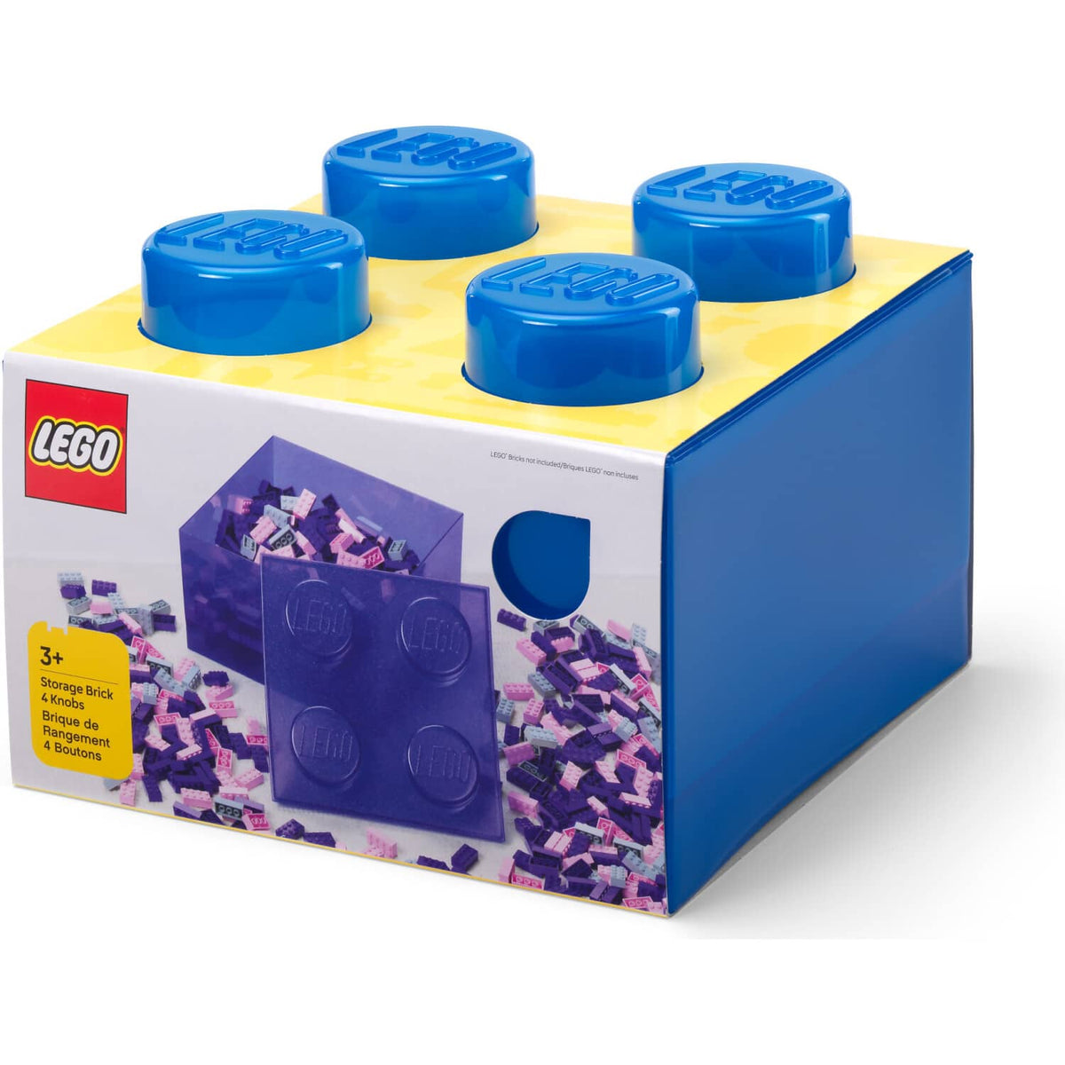 LEGO® Storage Brick 4 Studs Top Lid Translucent Blue - Room Copenhagen