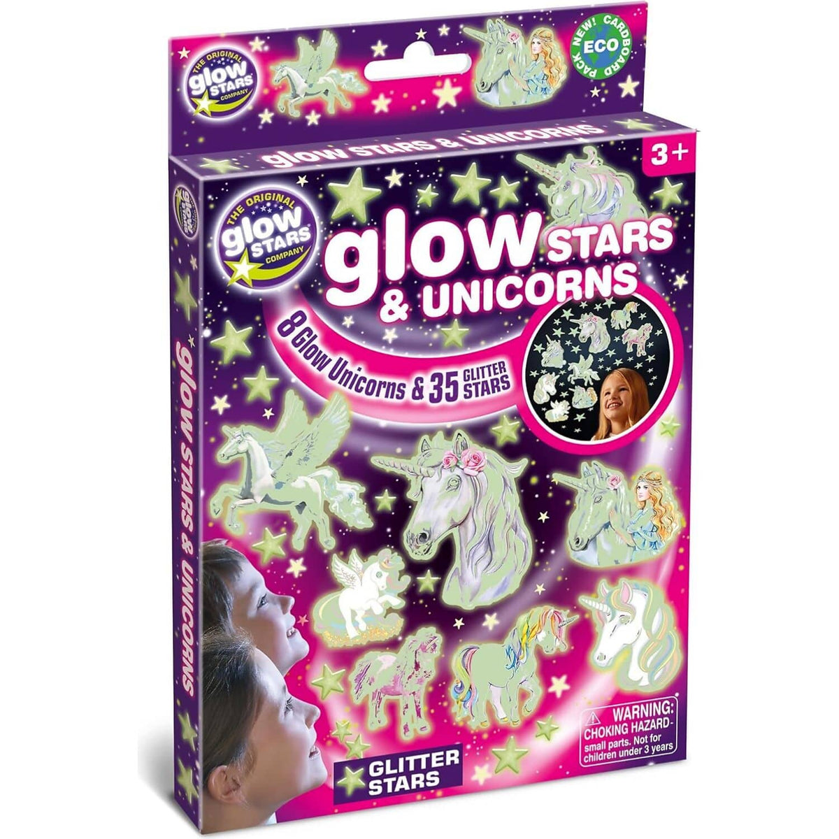 Brainstorm Toys - The Original Glowstars Company Glow in The Dark - Stars & Unicorns