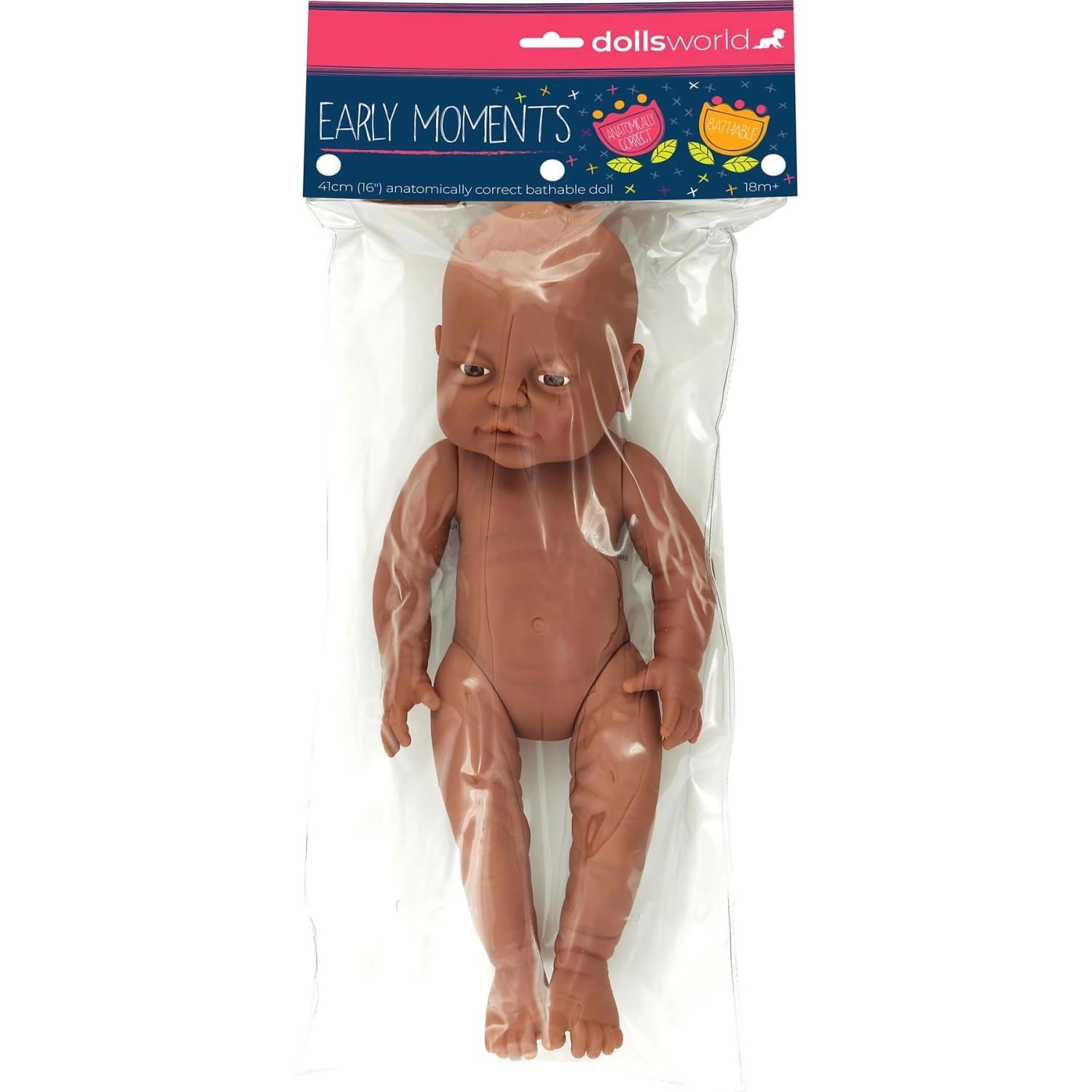 DollsWorld - Early Moments (41cm) Bathable Baby Doll - Girl