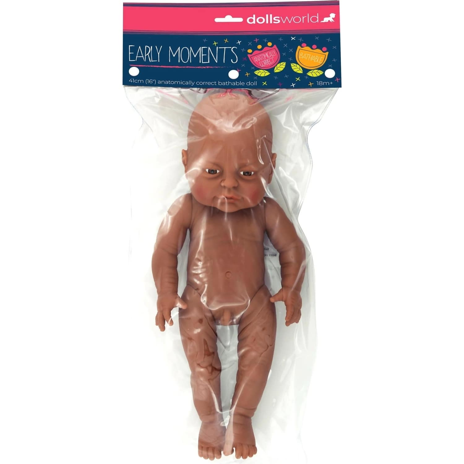 DollsWorld - Early Moments (41cm) Bathable Baby Doll - Boy