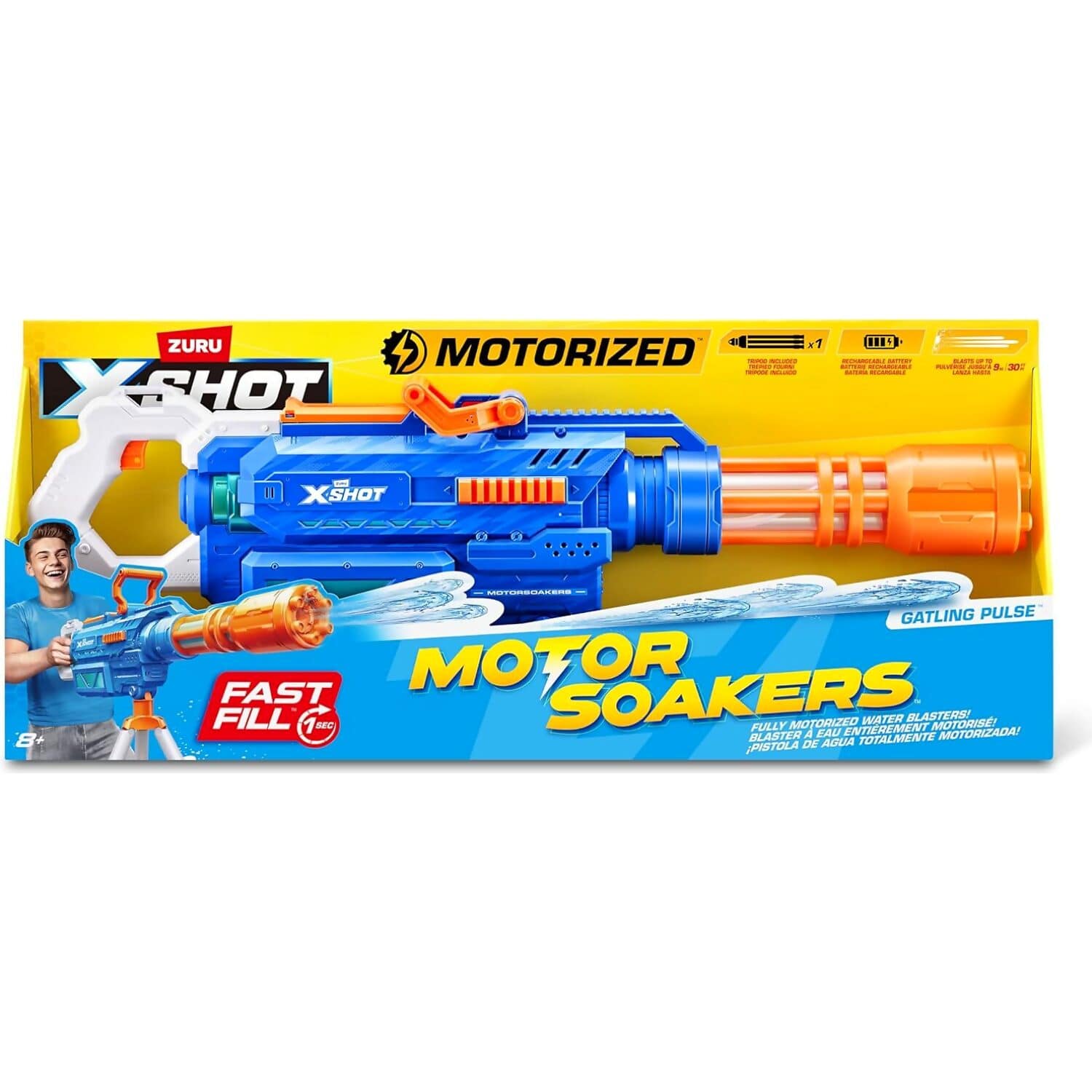 ZURU - X-Shot Motorized Fast Fill Motor Soakers - Gatling Pulse