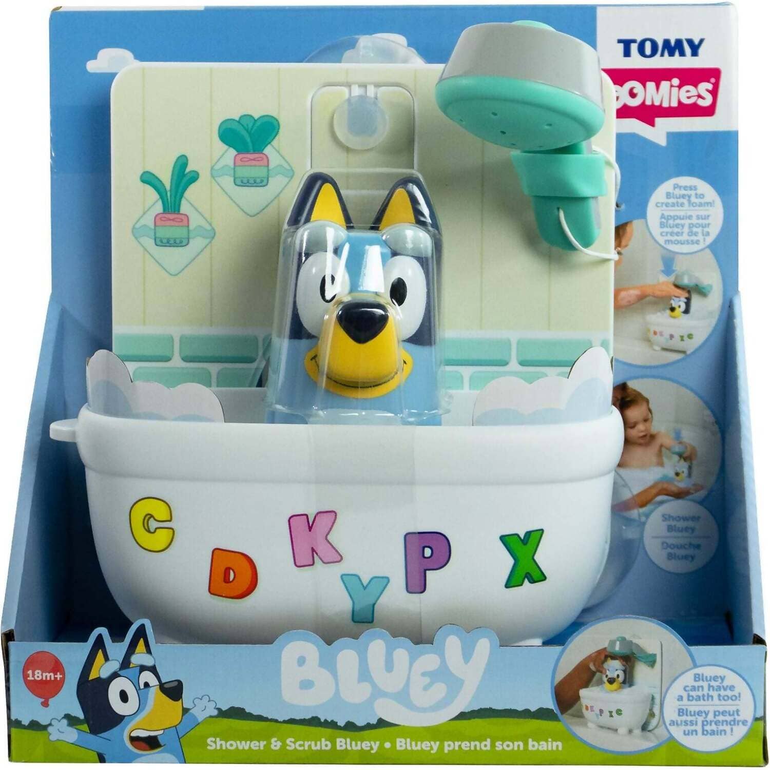 TOMY - Toomies Bluey Shower & Scrub Bath Set