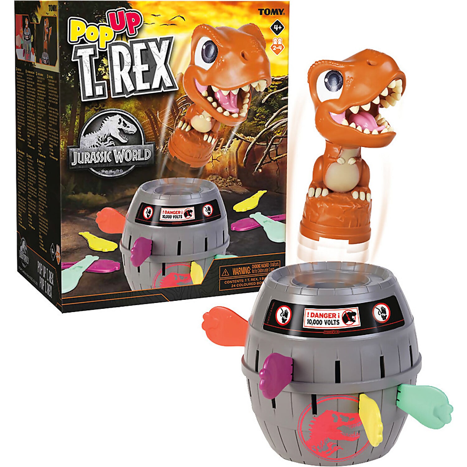 TOMY - Jurassic World Pop Up T.rex Game